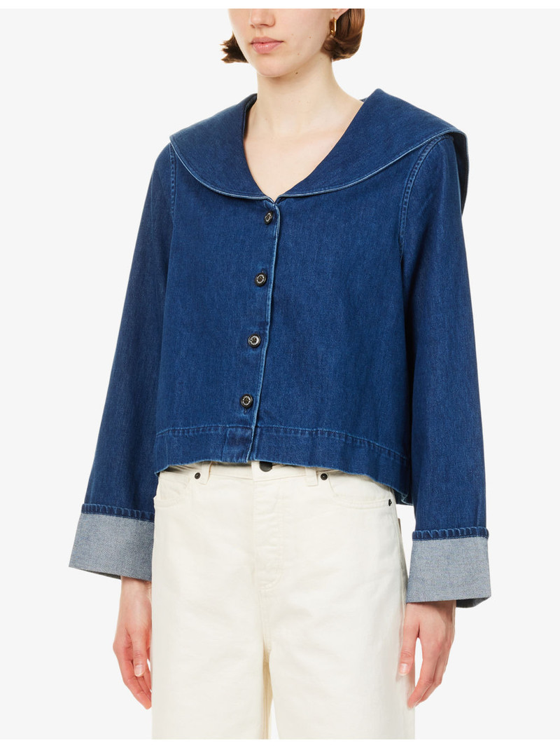 Dartmoor Sailor-Collar Denim Top 3