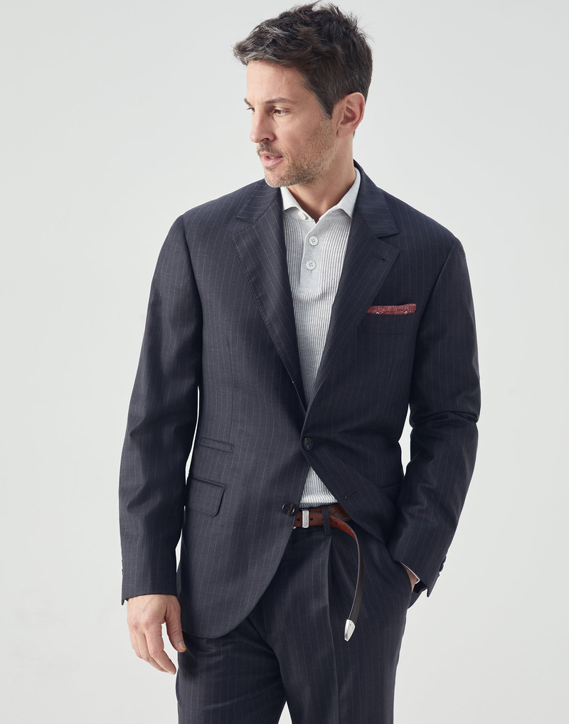 Virgin wool chalk stripe blazer 1