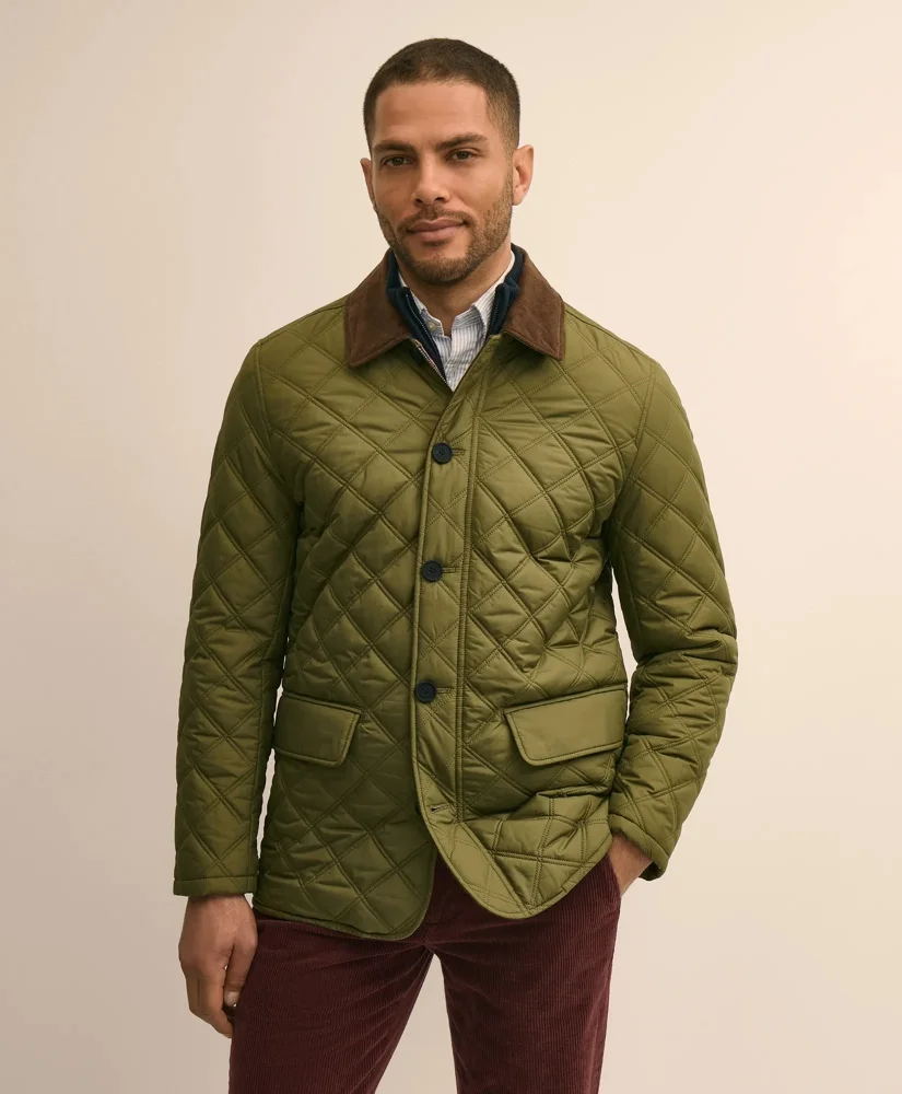 Diamond-Quilted Walking Coat - 1
