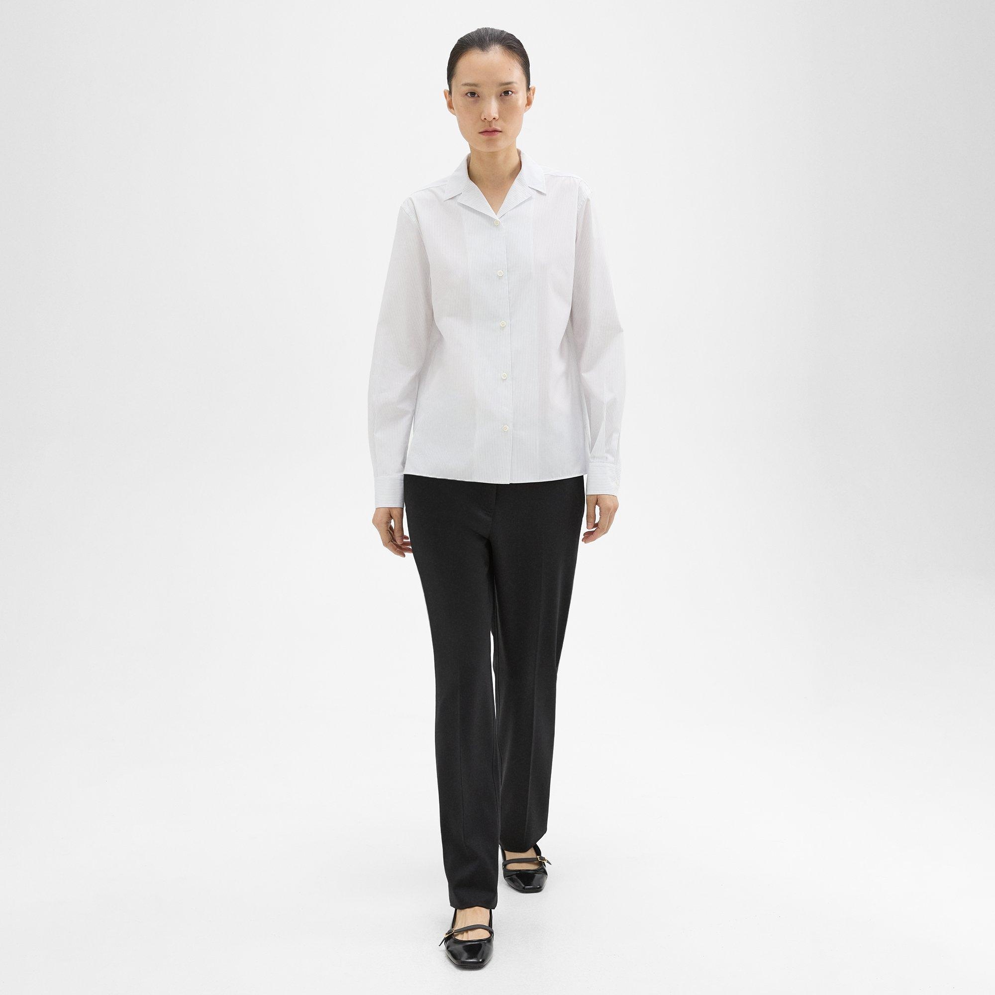 Striped Cotton-Blend Shirt - 6