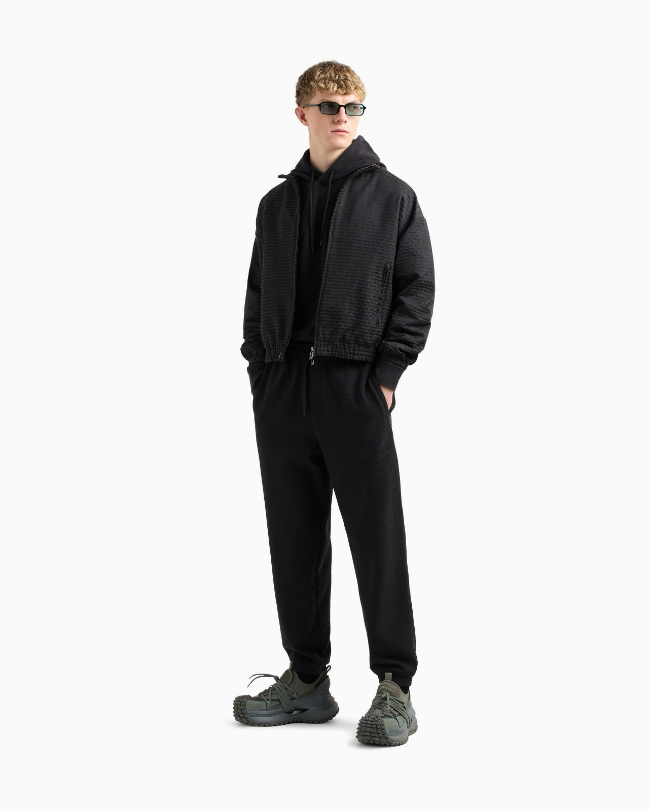 ASV LYOCELL BLEND JERSEY JOGGERS WITH ALL-OVER LETTERING - 2