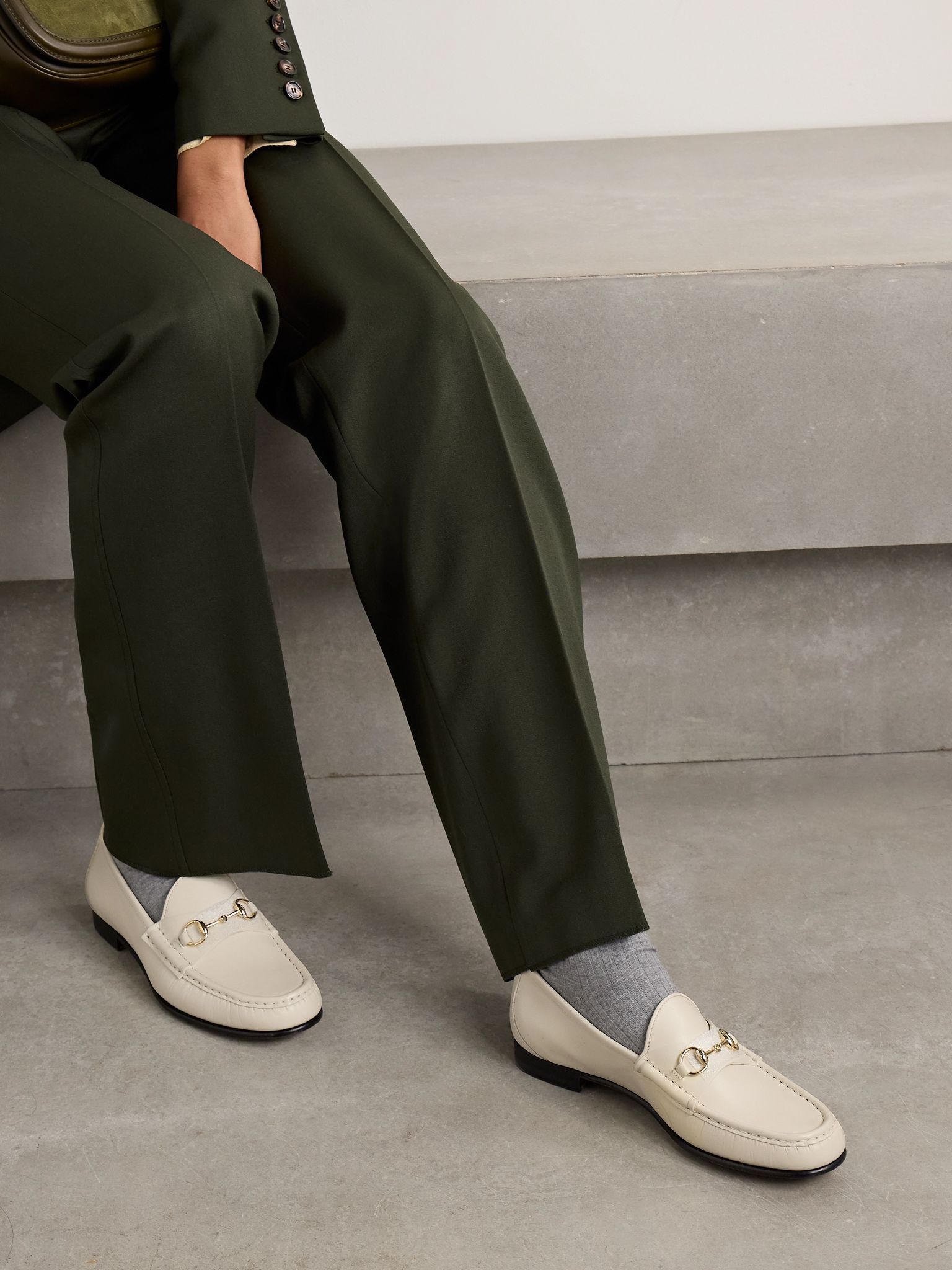 Horsebit 1953 leather loafers Ivory - 2