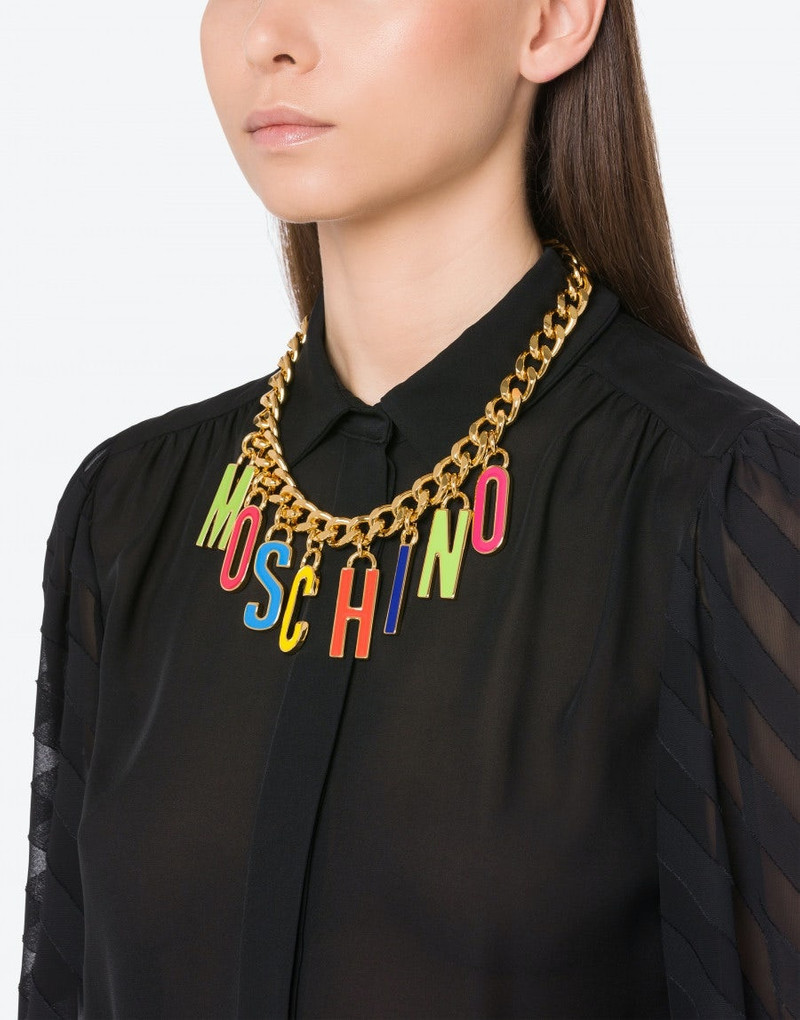 LETTERING CHARMS CHAIN NECKLACE 4