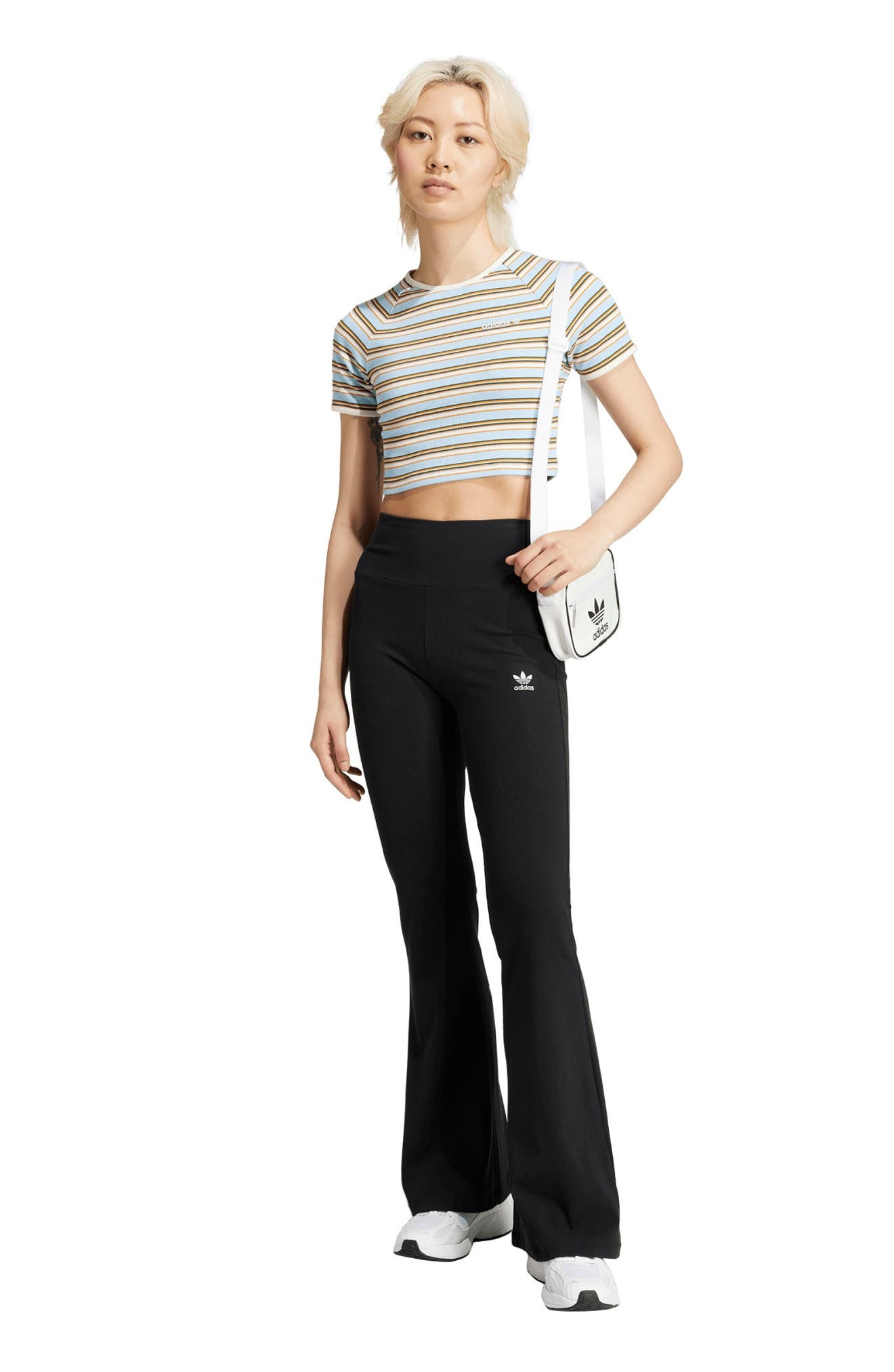 Trefoil Essentials Rib Flare Leggings - 5