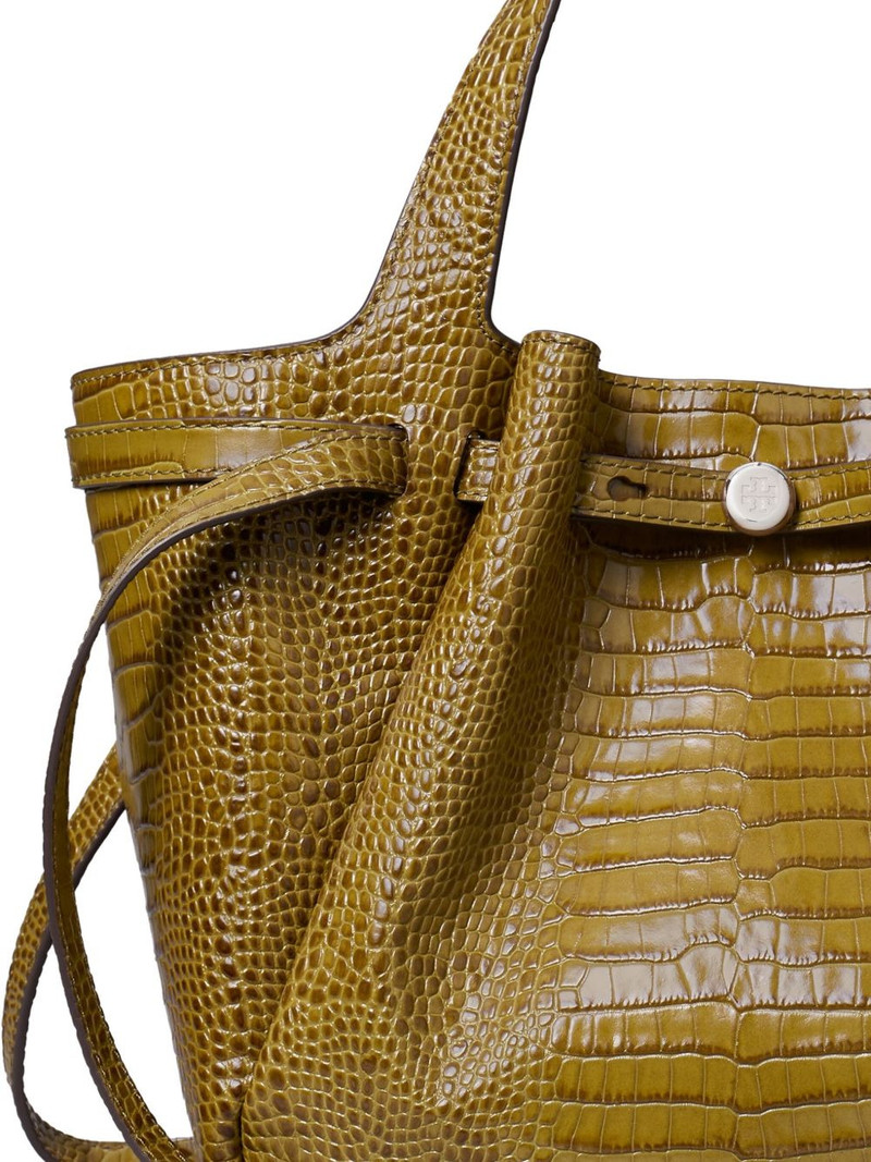 crocodile embossed small tote bag 4
