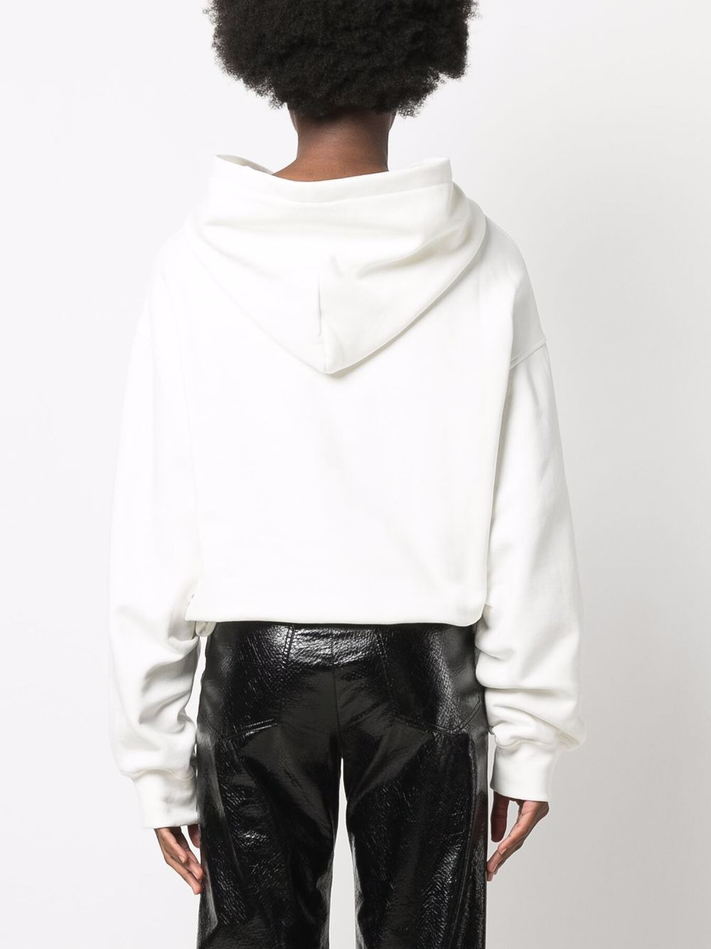 logo embossed hoodie - 4