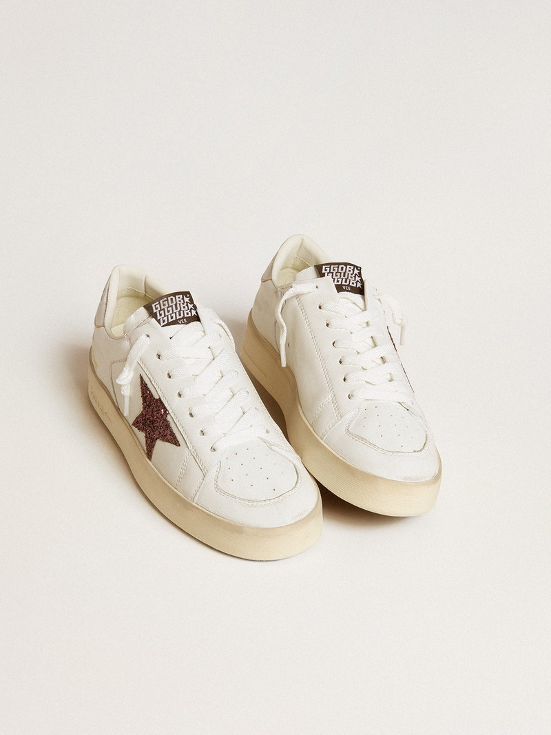 Golden Goose Stardan in nappa with glitter star and metallic leather heel tab outlook