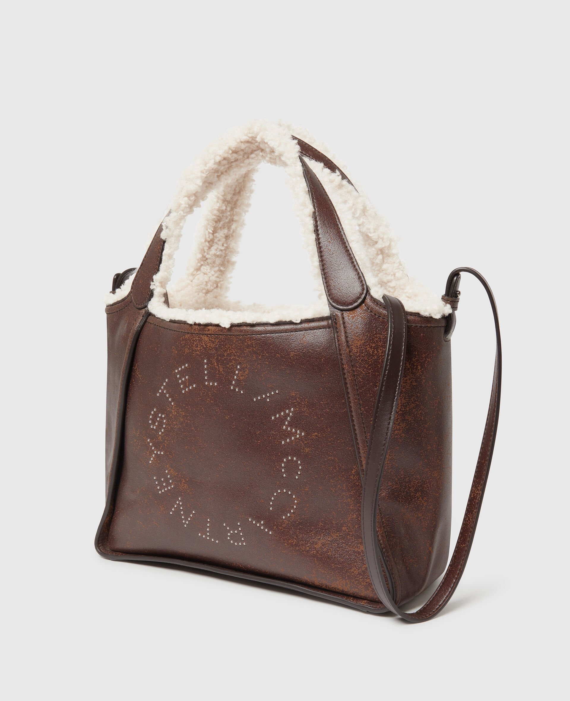 Logo Plush-Lined Crossbody Tote Bag - 3