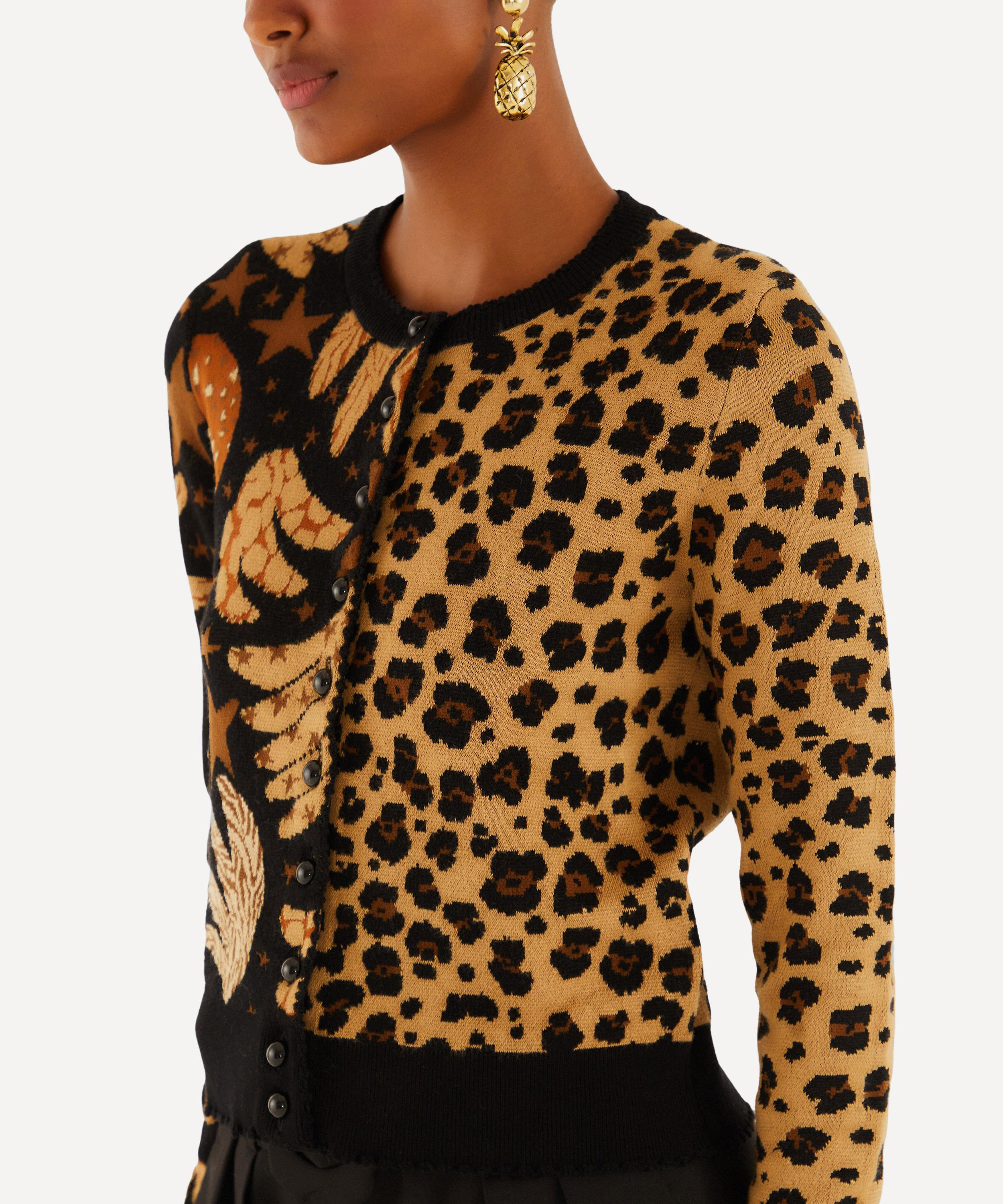 Banana Leopard Mixed Cardigan - 3