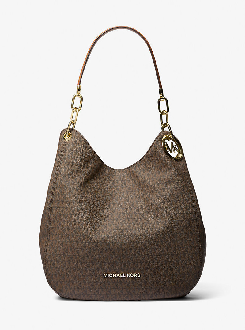 Lillie Large Signature Logo Shoulder Bag 1
