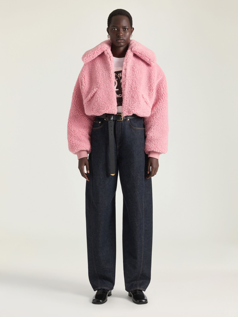 Givenchy CROPPED BLOUSON IN SHEARLING EFFECT outlook