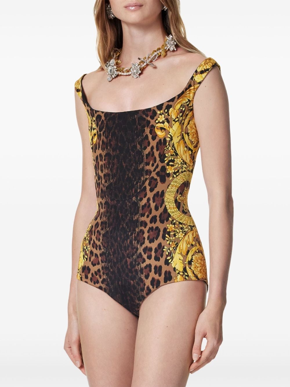 Wild Barocco silk bodysuit - 3