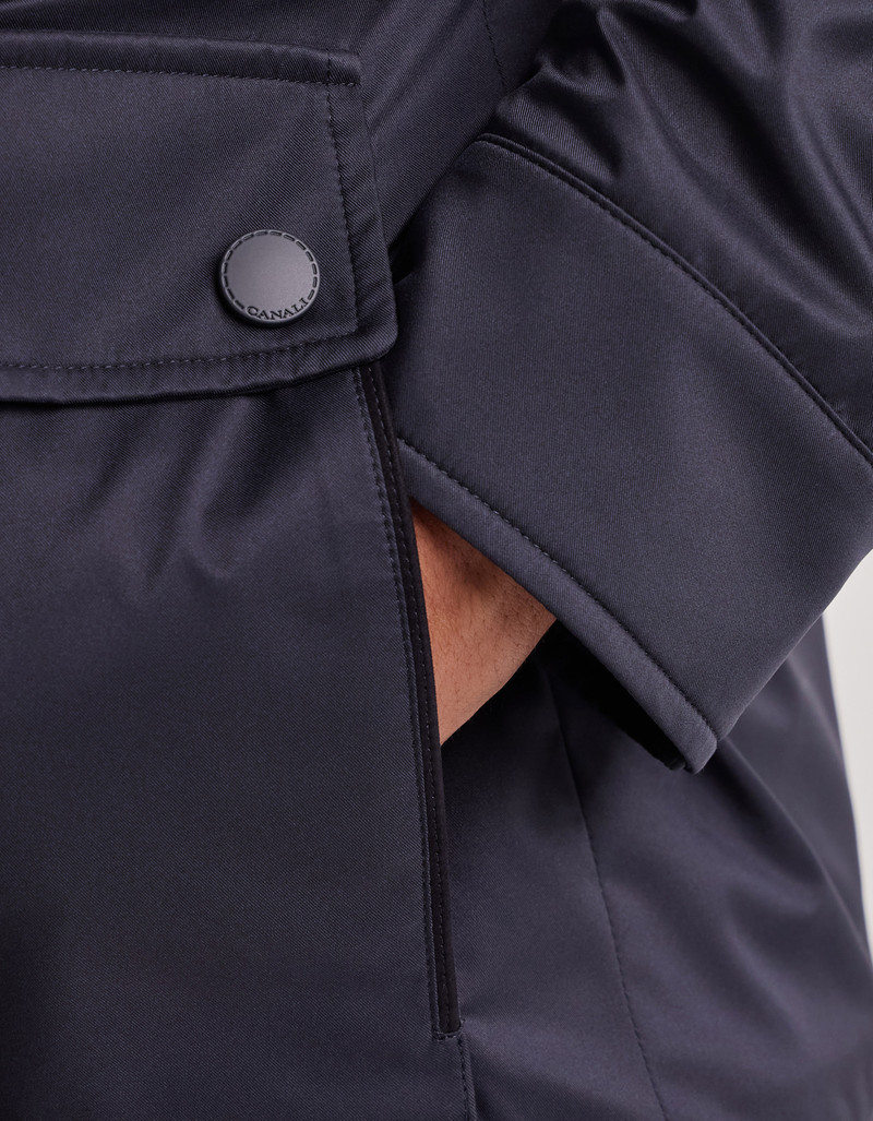 CANALI NUVOLA MAESTRALE BLUE TECHNICAL FABRIC FIELD JACKET 6