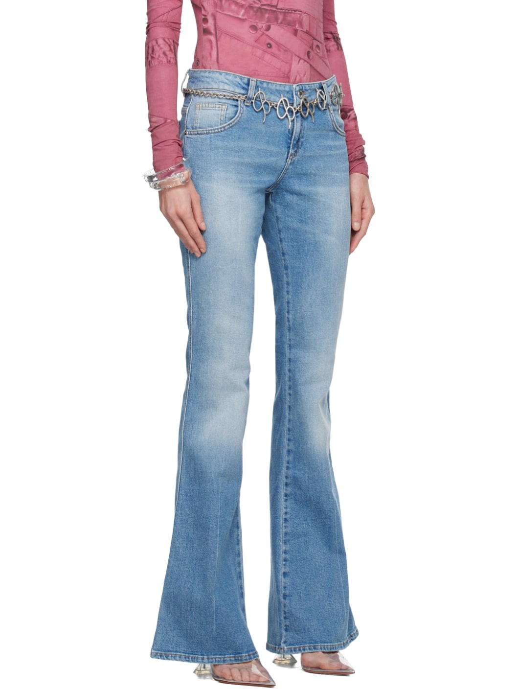 Blue Five-Pocket Jeans - 2