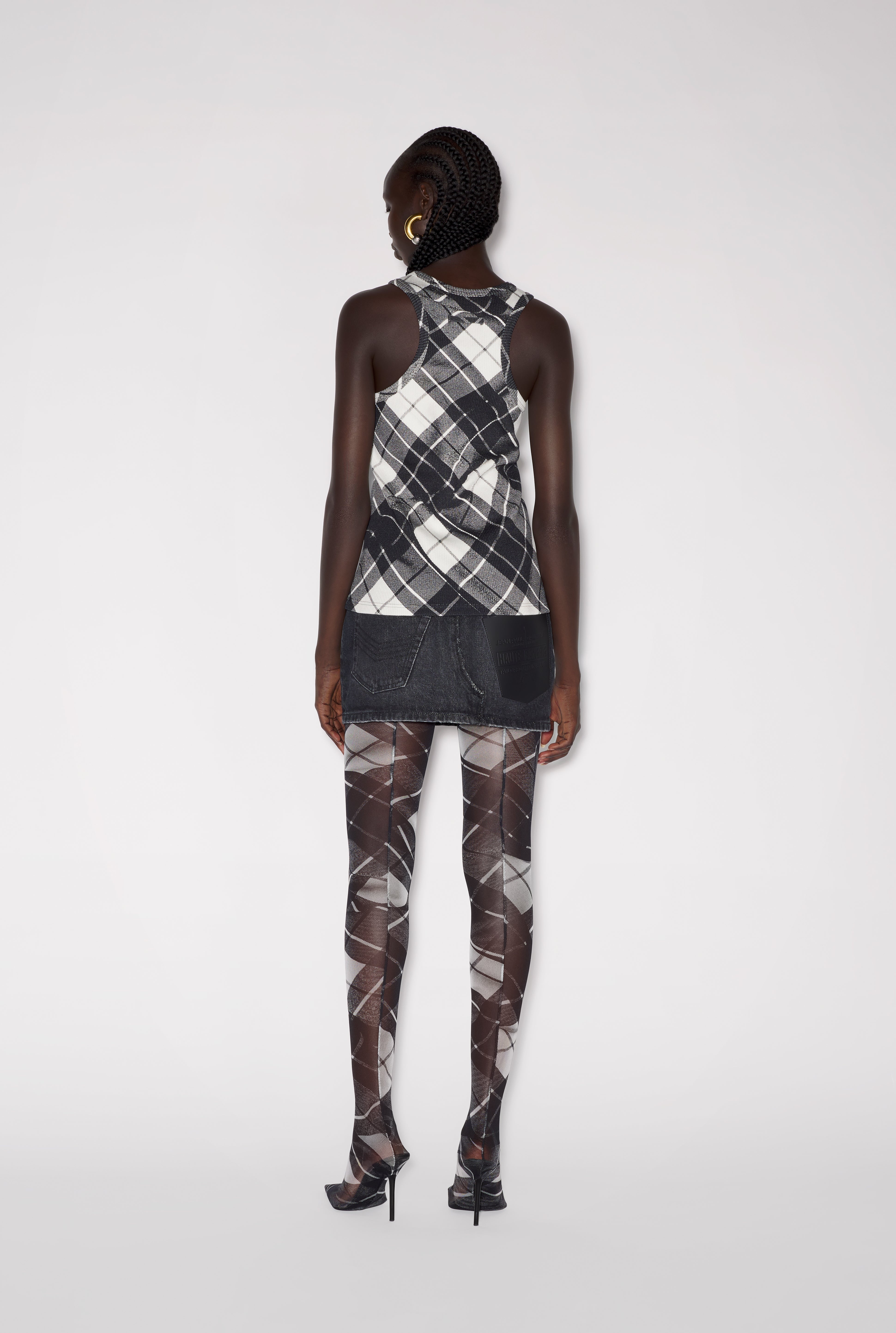 THE BLACK STRAPPED TARTAN TANK TOP - 3