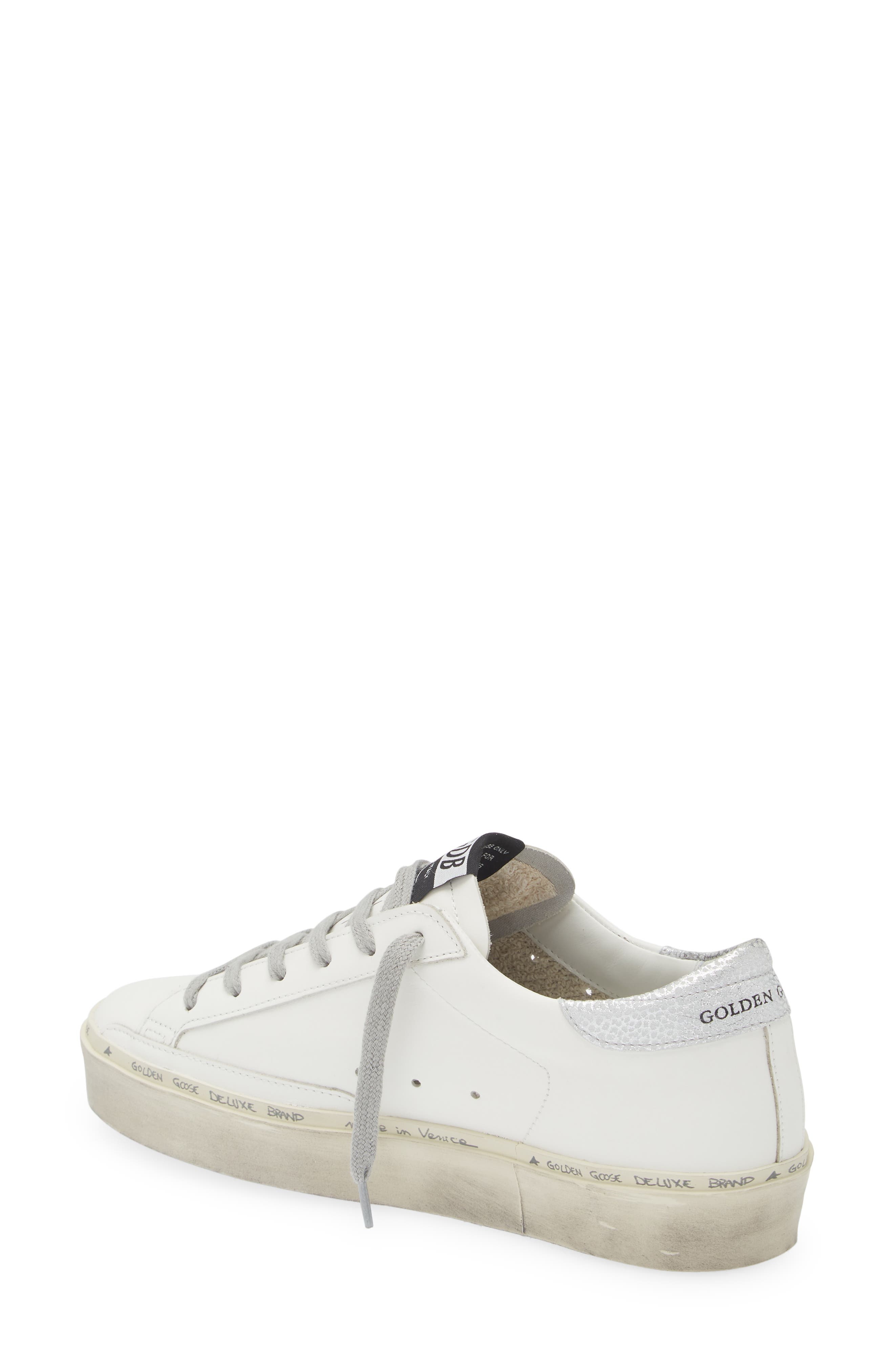 Golden Goose Hi Star Platform Sneaker in White/Silver at Nordstrom - 2