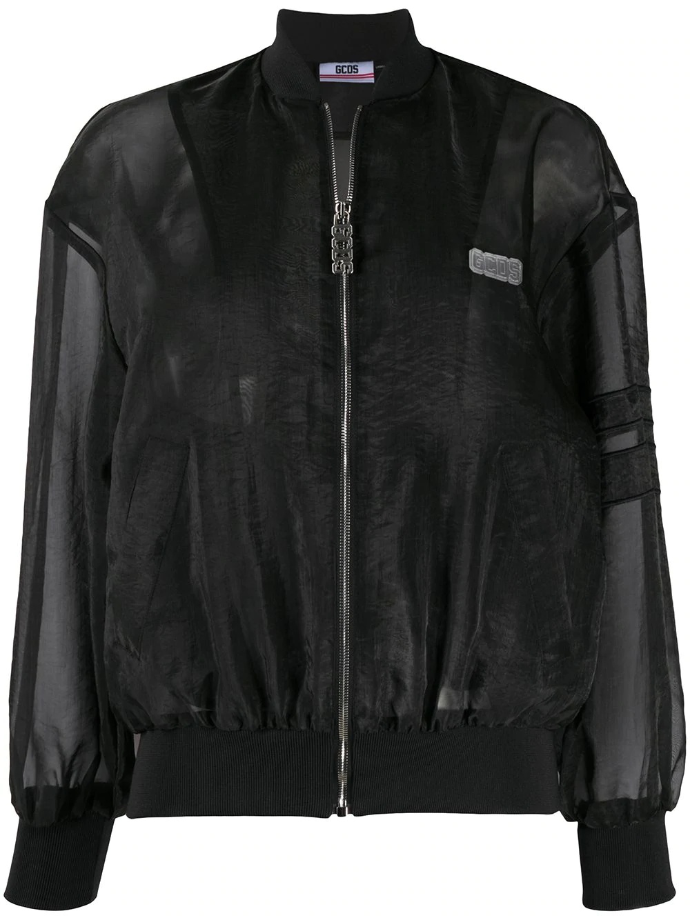 sheer panel bomber jacket - 1