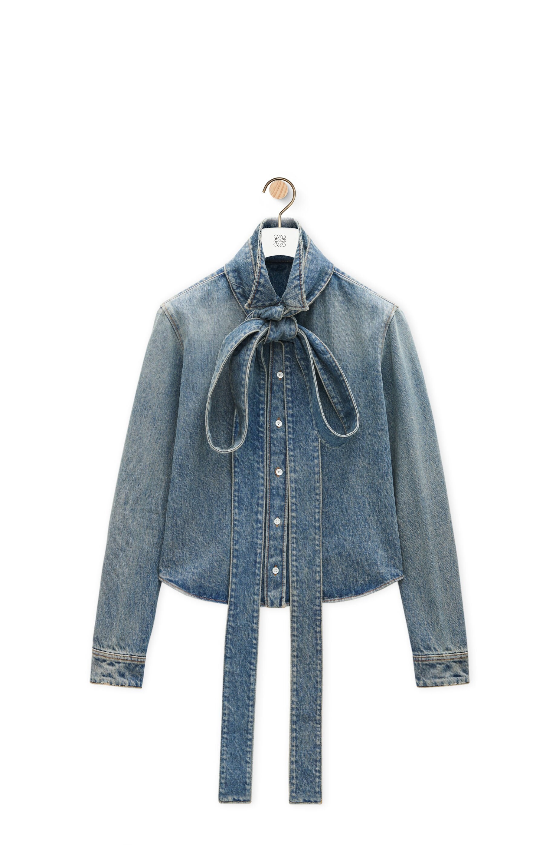 Bow shirt in denim - 1