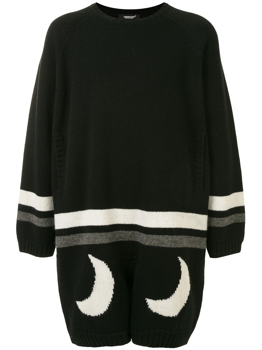 long-sleeved moon print jumper - 1