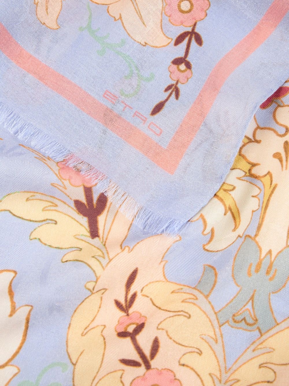 patterned-jacquard scarf - 2