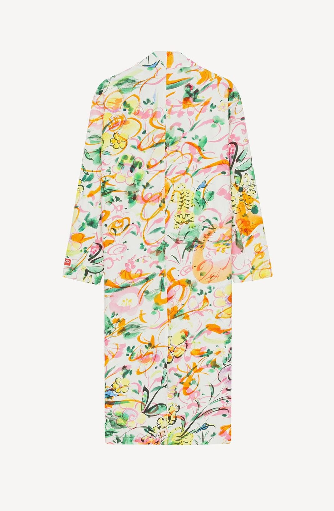 Long 'Akae Flower' overshirt - 2