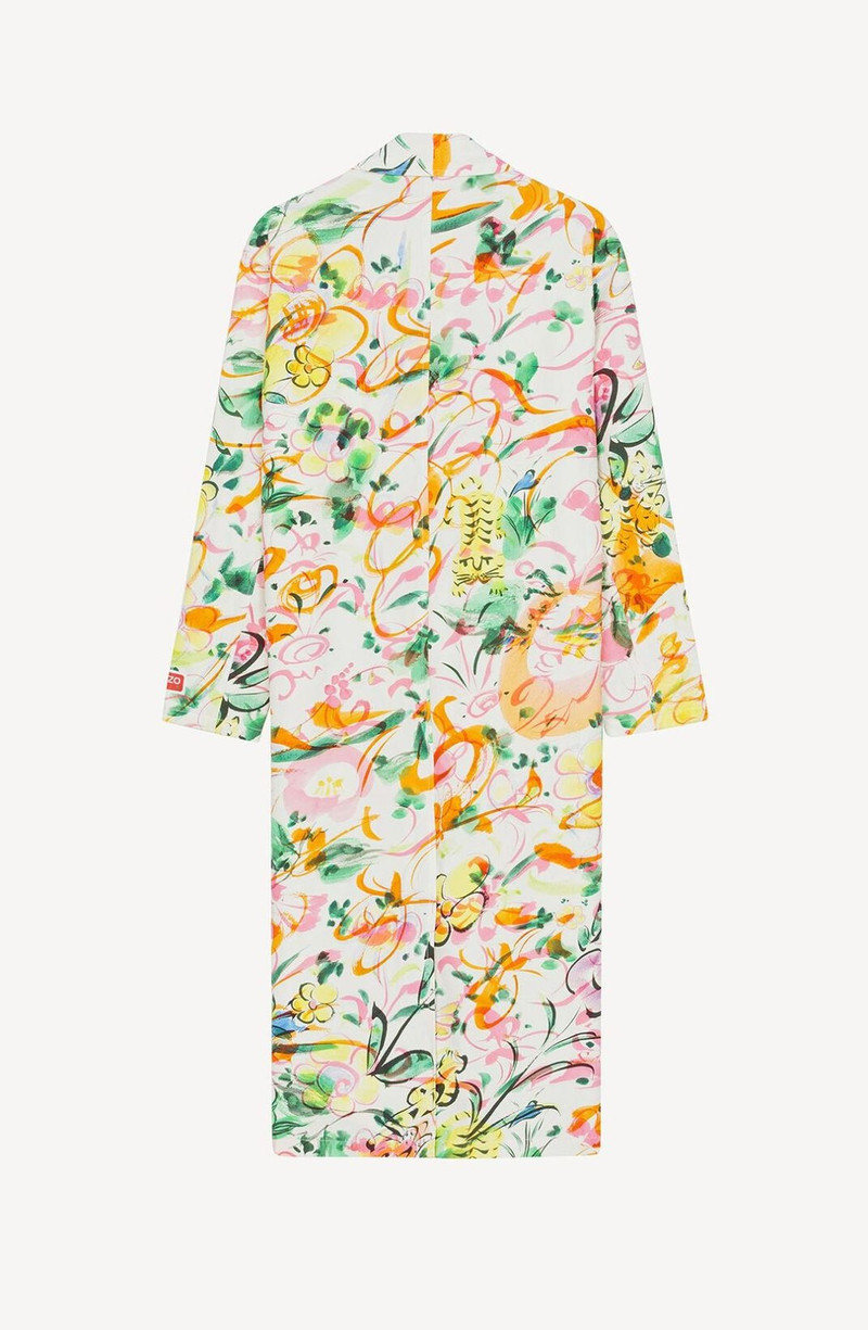 KENZO Long 'Akae Flower' overshirt outlook