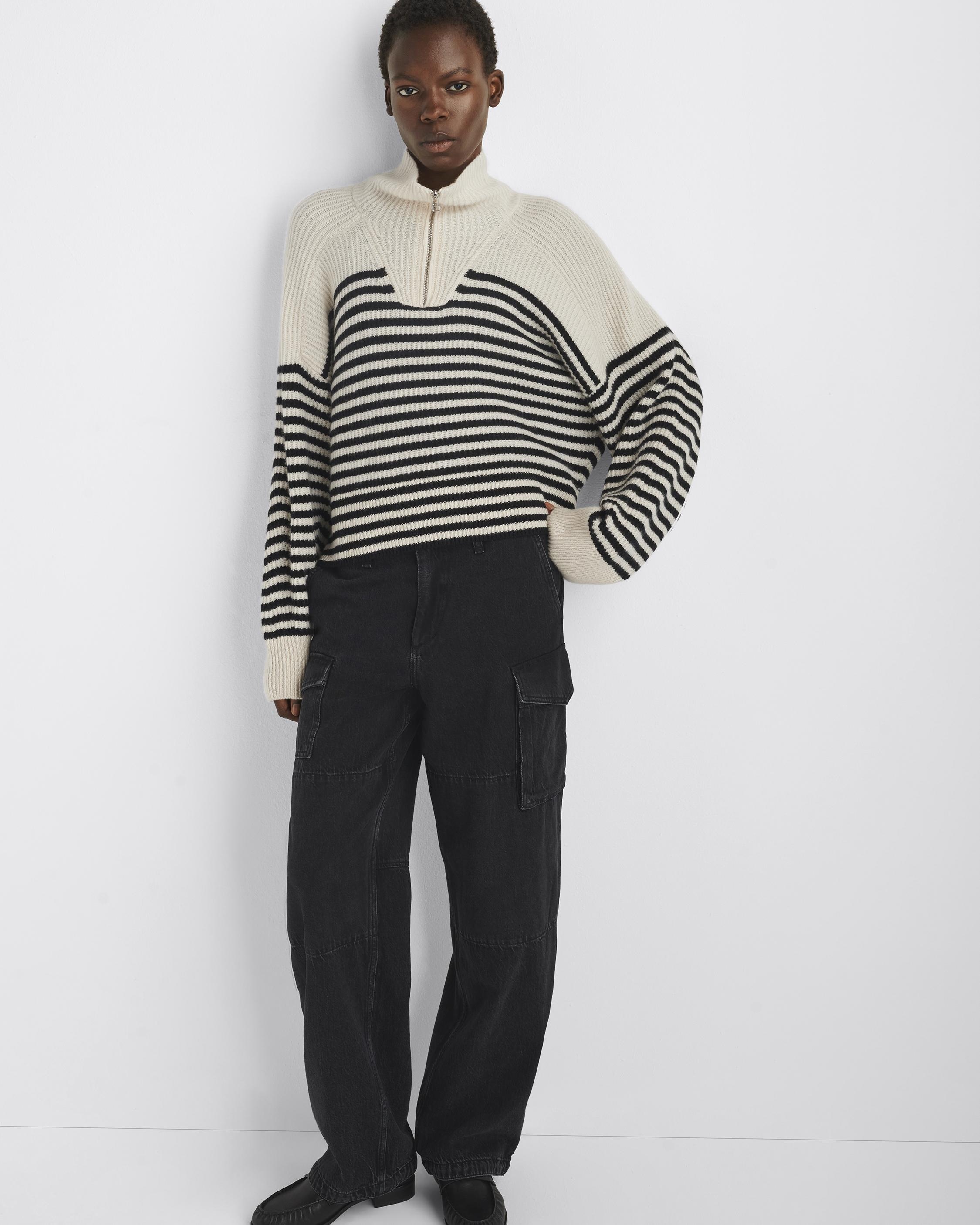 Pierce Striped Cashmere Half-Zip
Relaxed Fit - 2