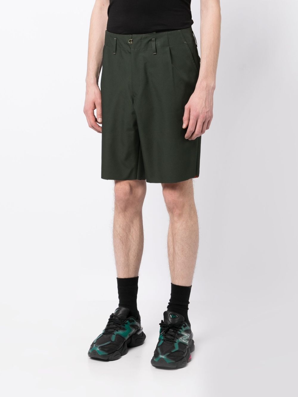 pleated wide-leg tailored shorts - 3