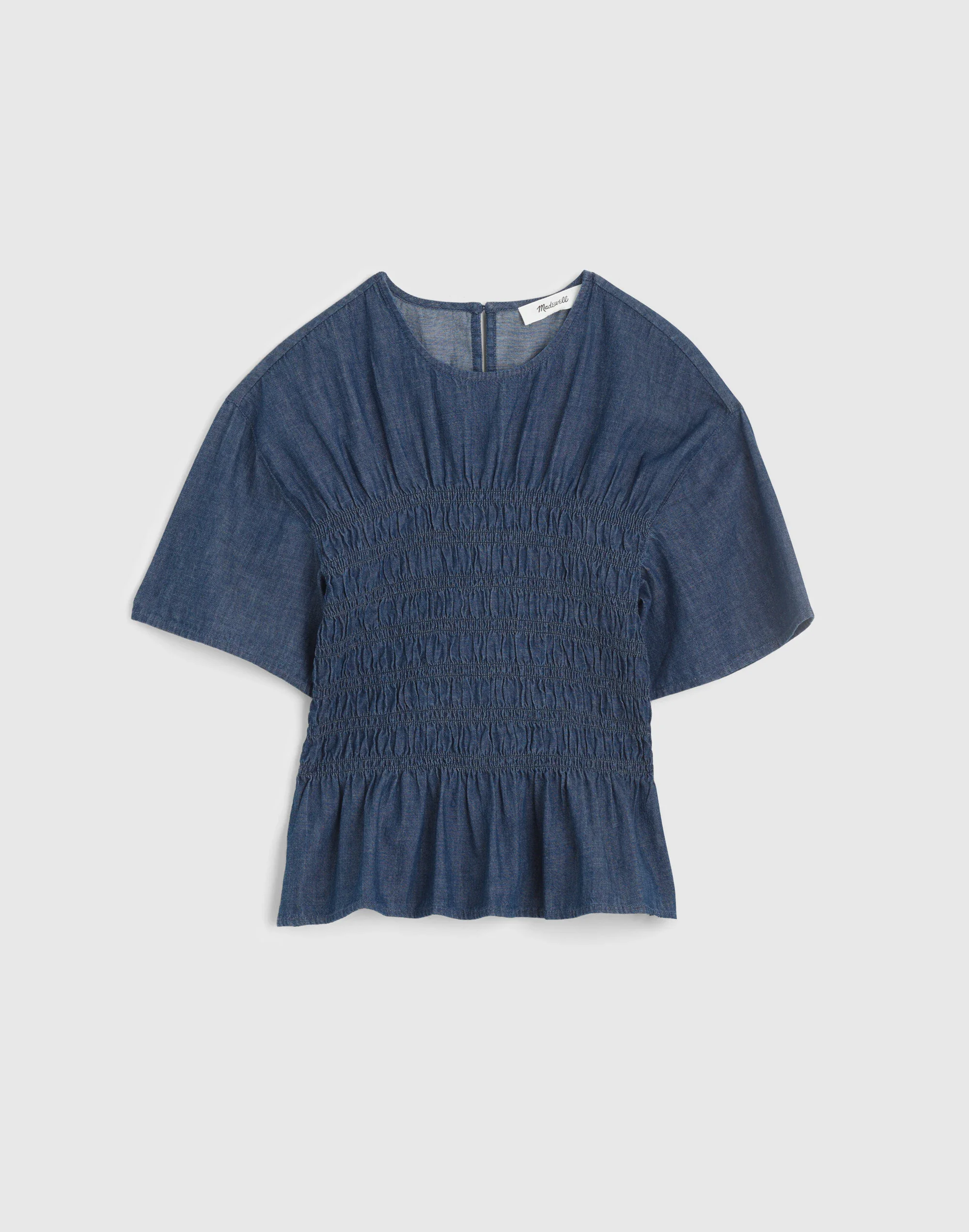 Denim Smocked Top - 1