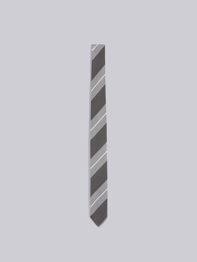 COTTON SILK STRIPE JACQUARD CLASSIC TIE 1