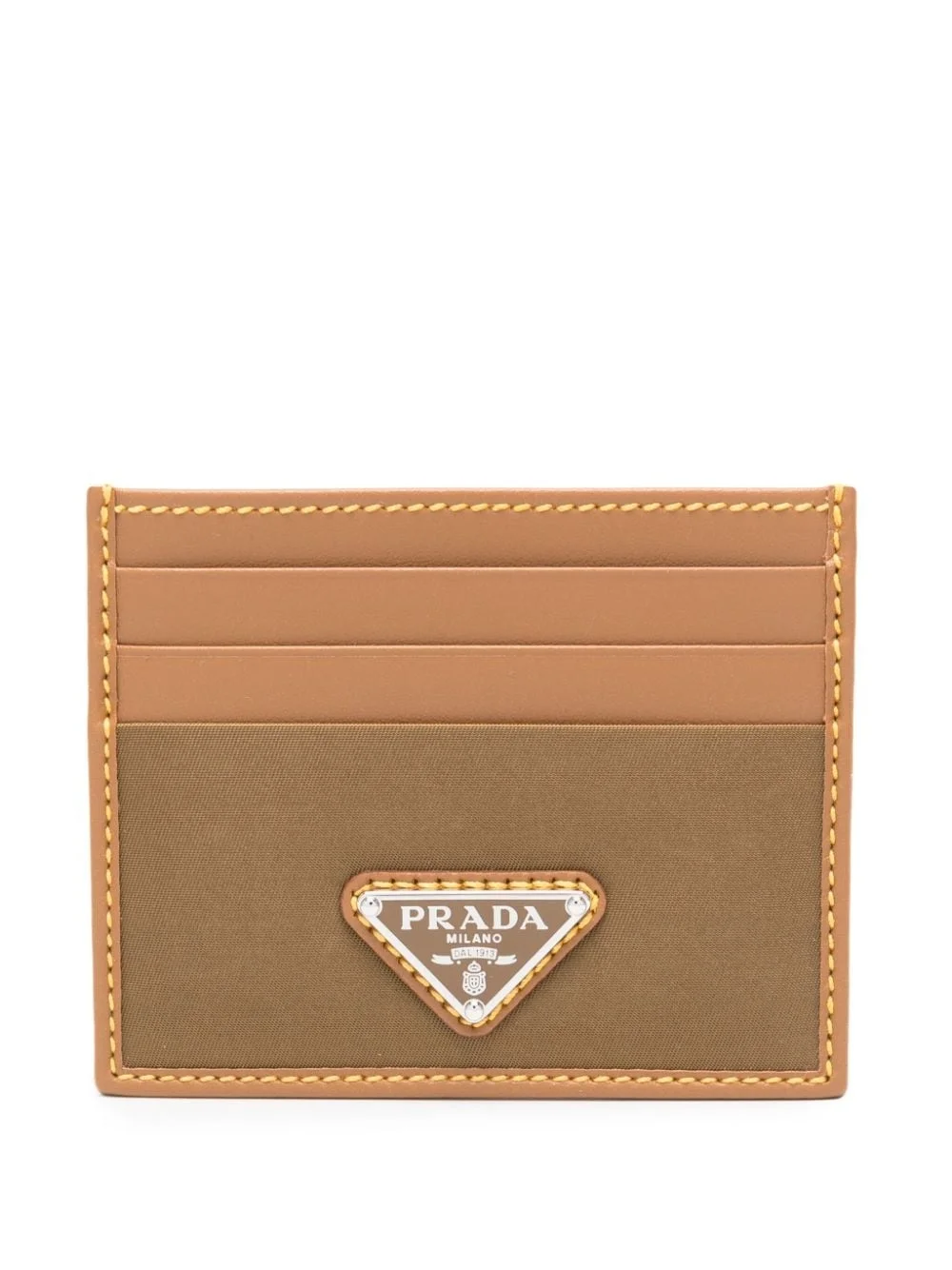 triangle-logo leather cardholder - 1