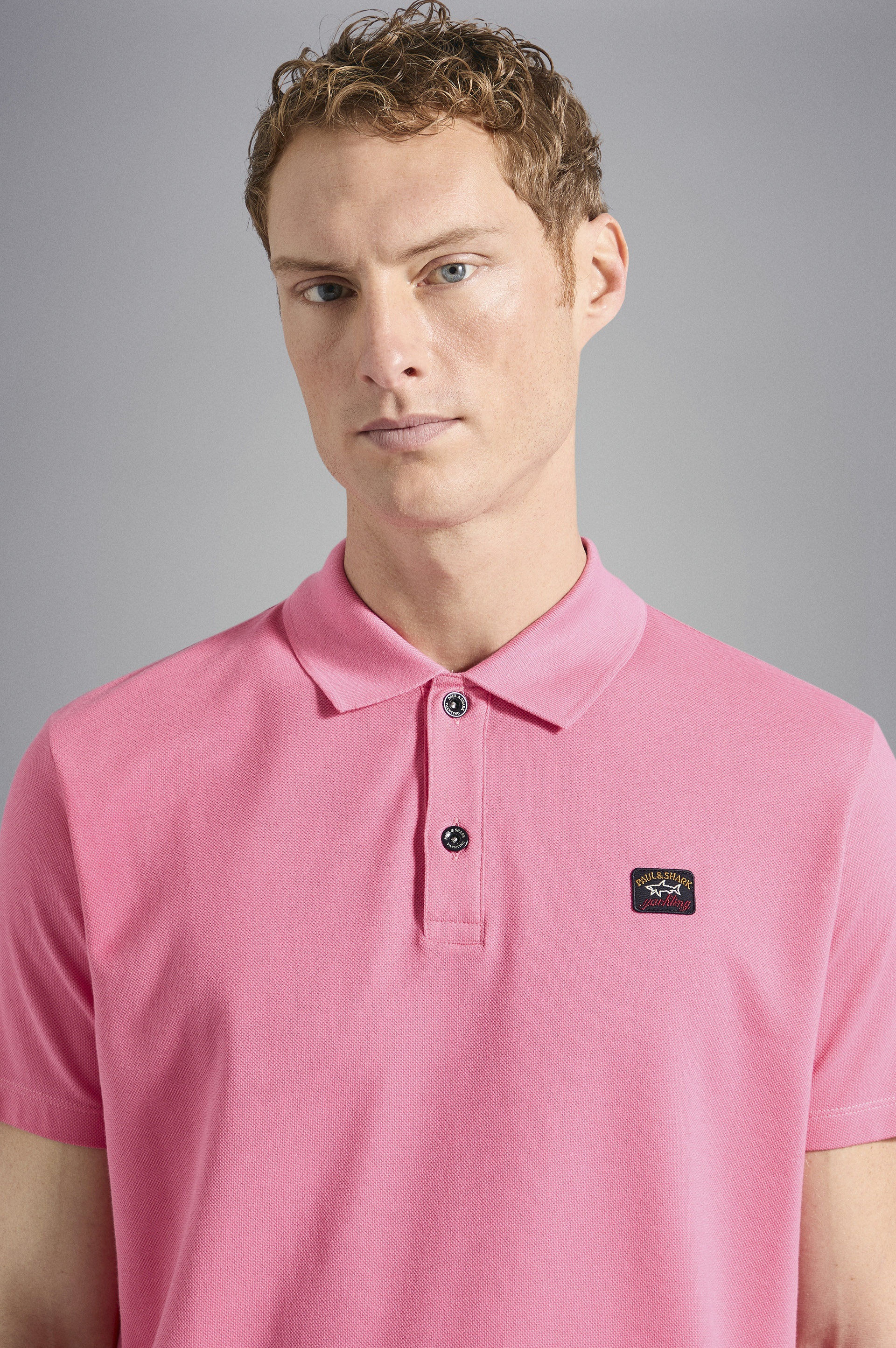 COTTON PIQUÉ POLO SHIRT WITH ICONIC BADGE - 4