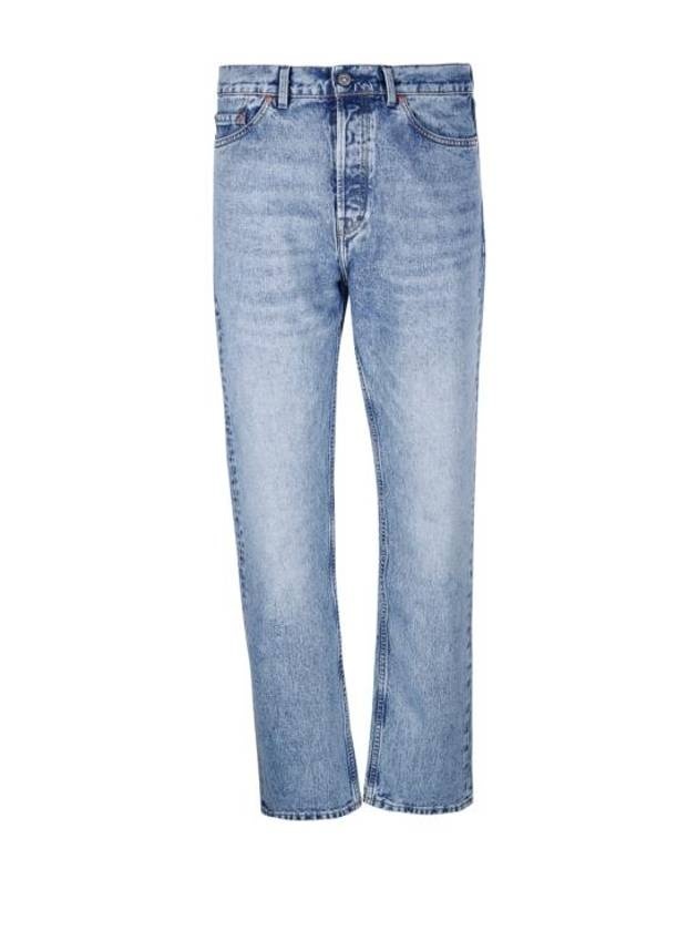 First Cut Mid Rise Straight Jeans Blue - 1