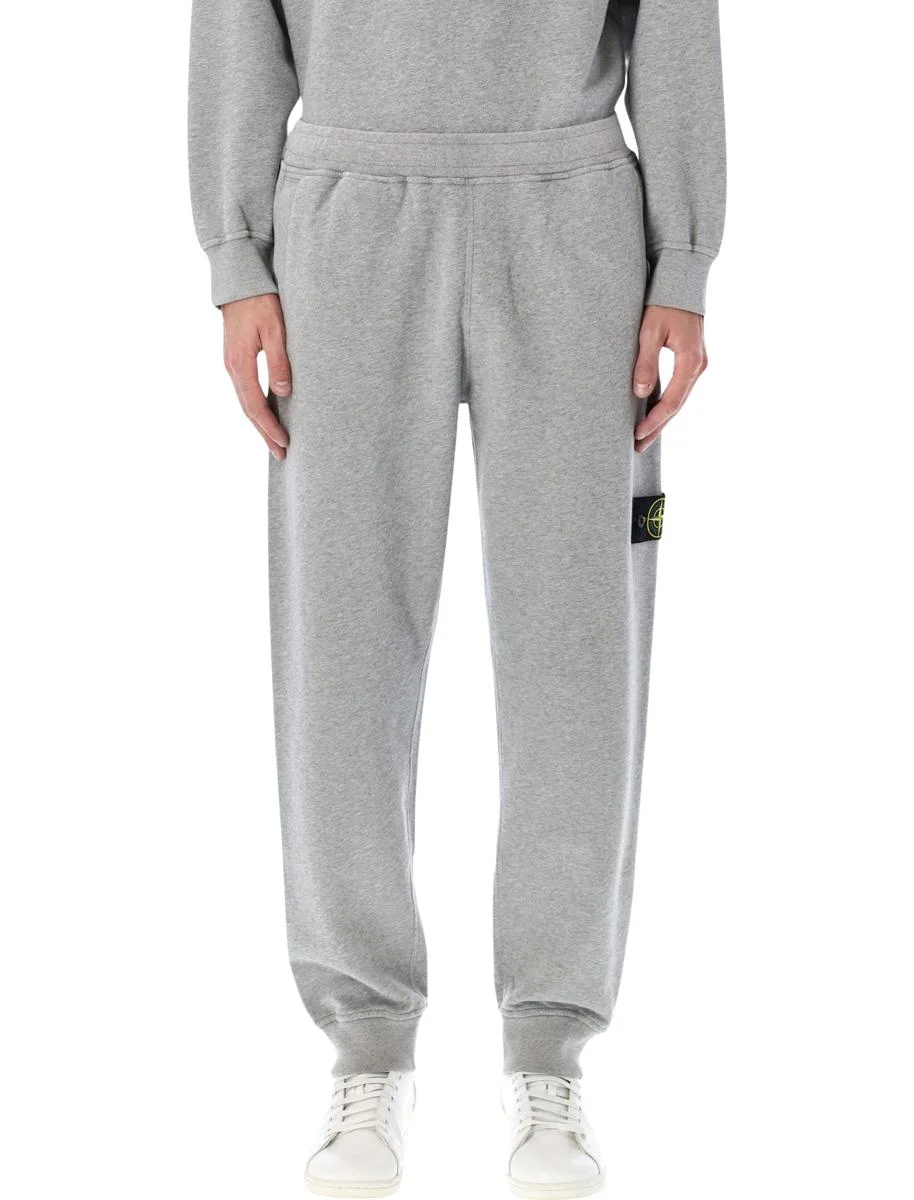 Stone Island Regular-Fit Joggers In Brushed Cotton Fleece - 1
