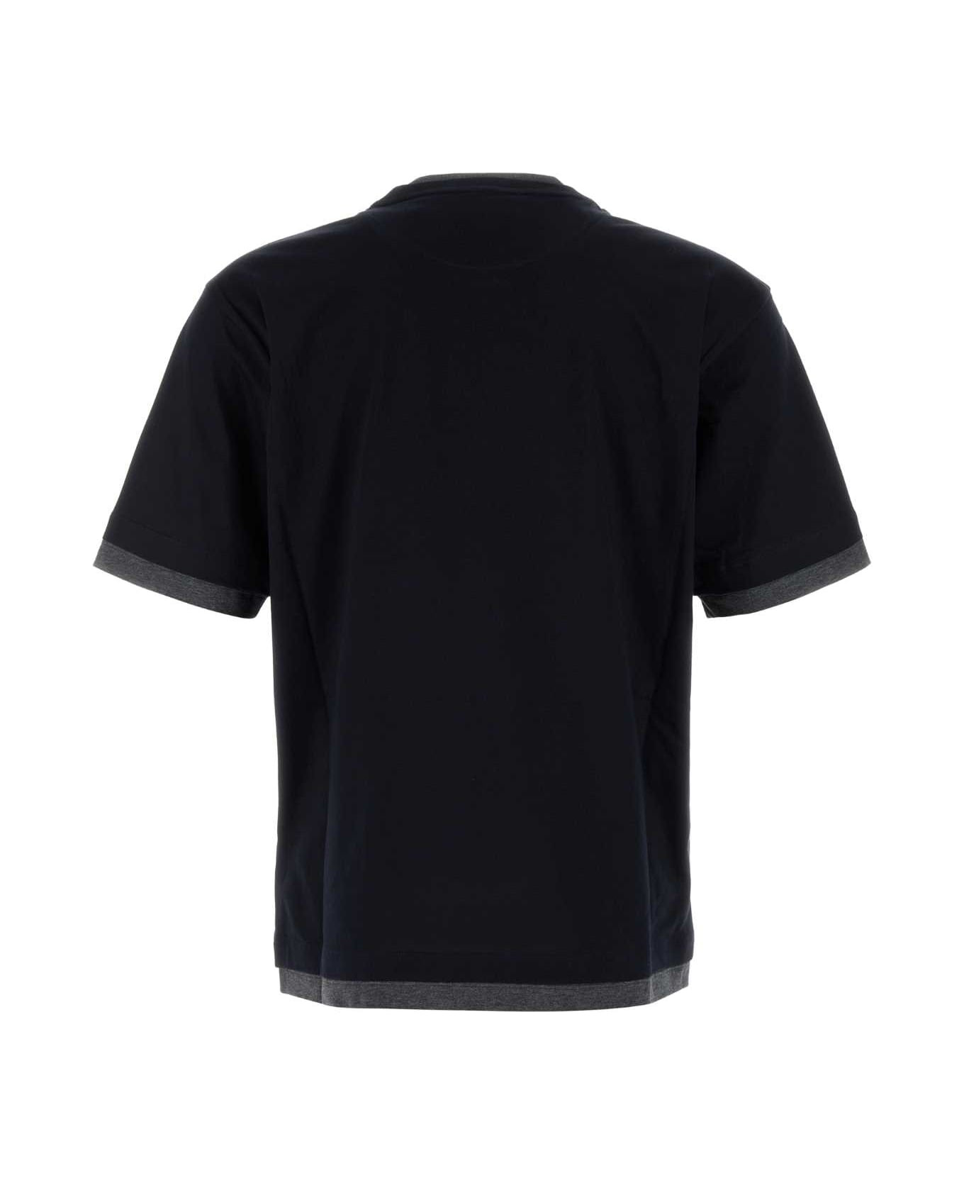 Midnight Blue Cotton T-shirt - 2