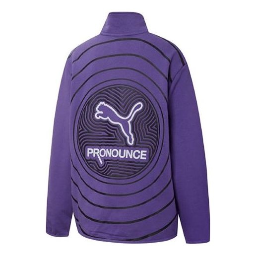 (WMNS) PUMA x PRONOUNCE Half-zip Logo SweatshirtPurple 534040-74 - 1