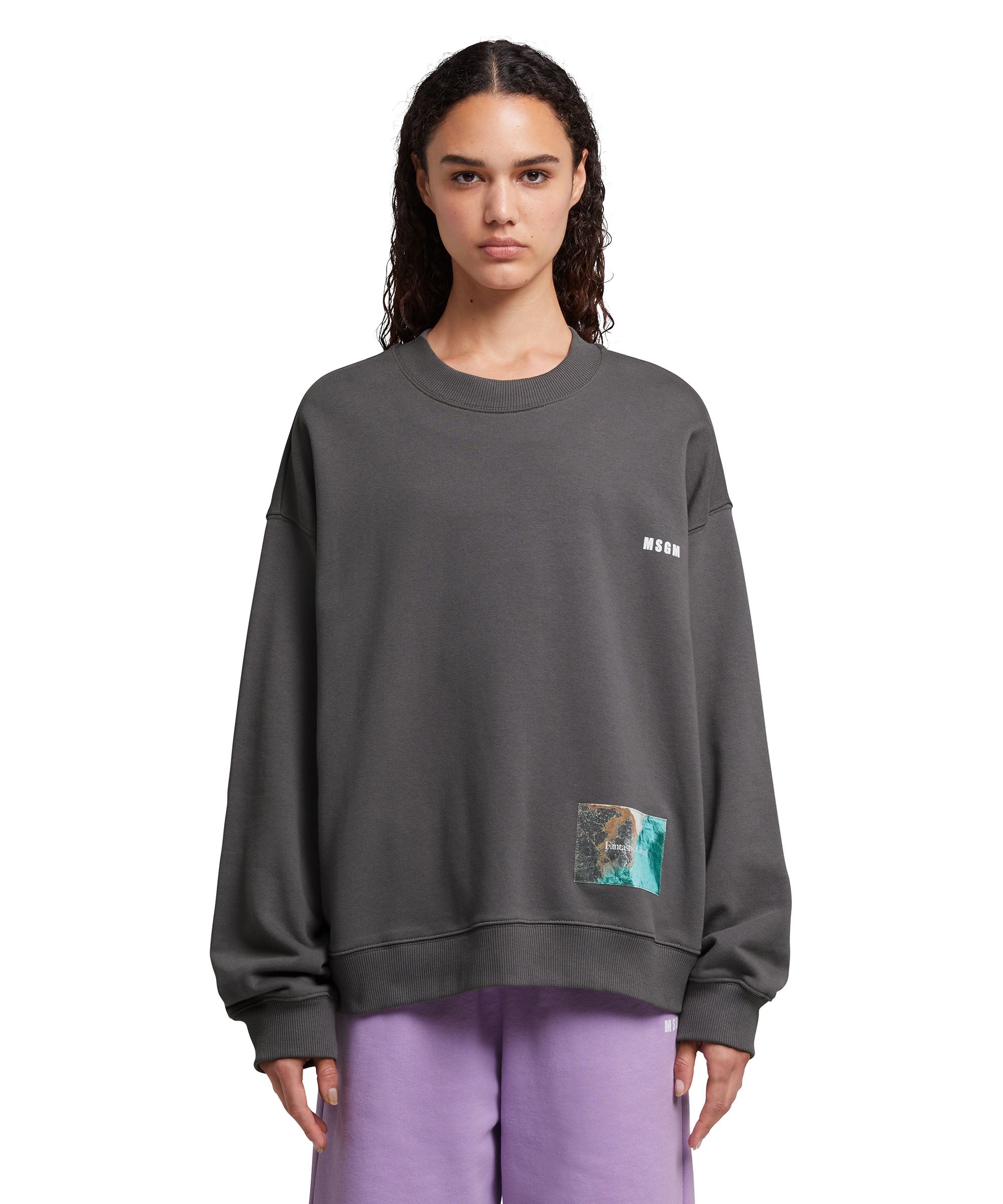 "FANTASTIC GREEN INVERSE SERIES" organic cotton sweatshirt - 6