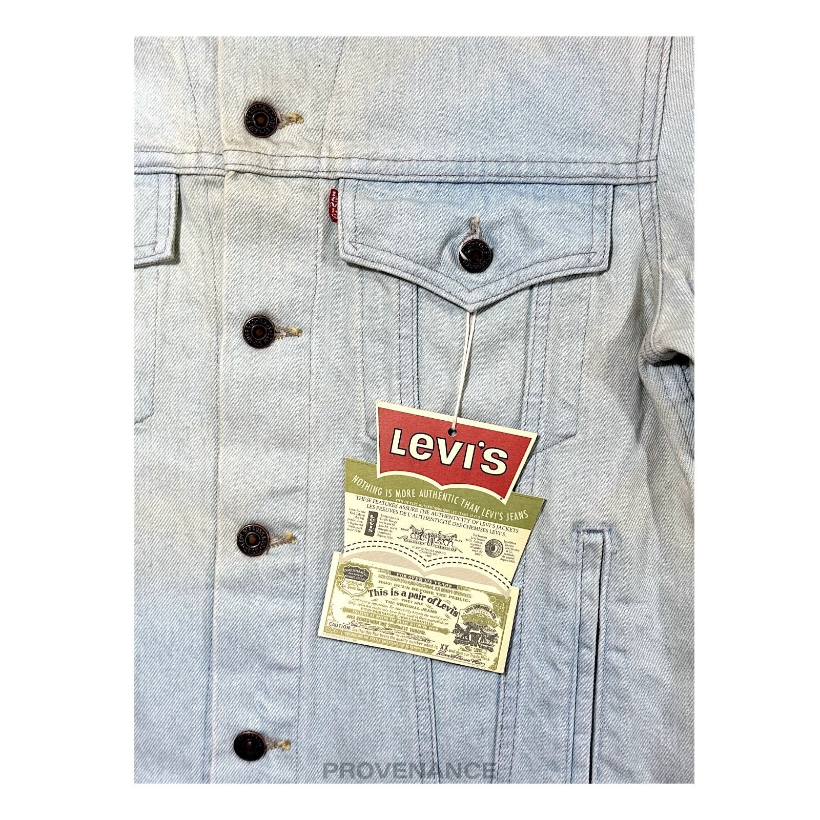 LEVIS Denim Jacket - Light Blue 38 NOS Tags - 4