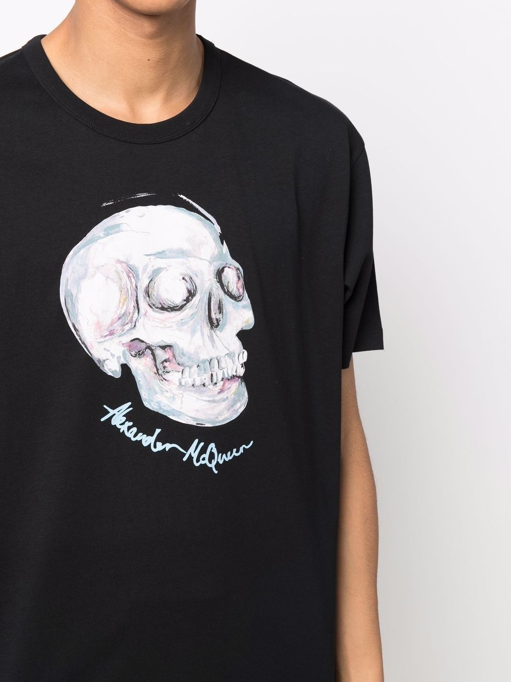 skull-print cotton T-shirt - 5