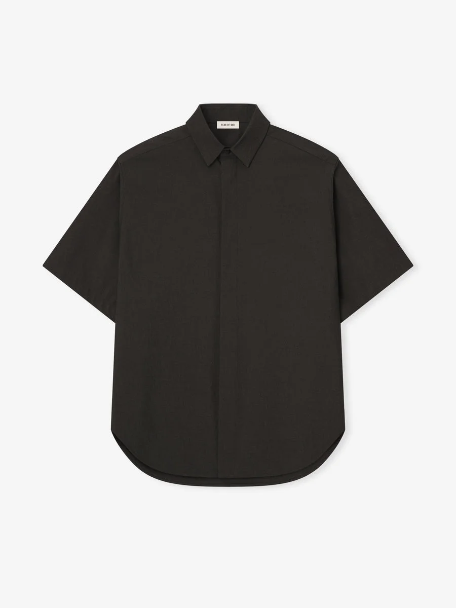 Cotton Wool Oxford Classic Short Sleeve Shirt - 1
