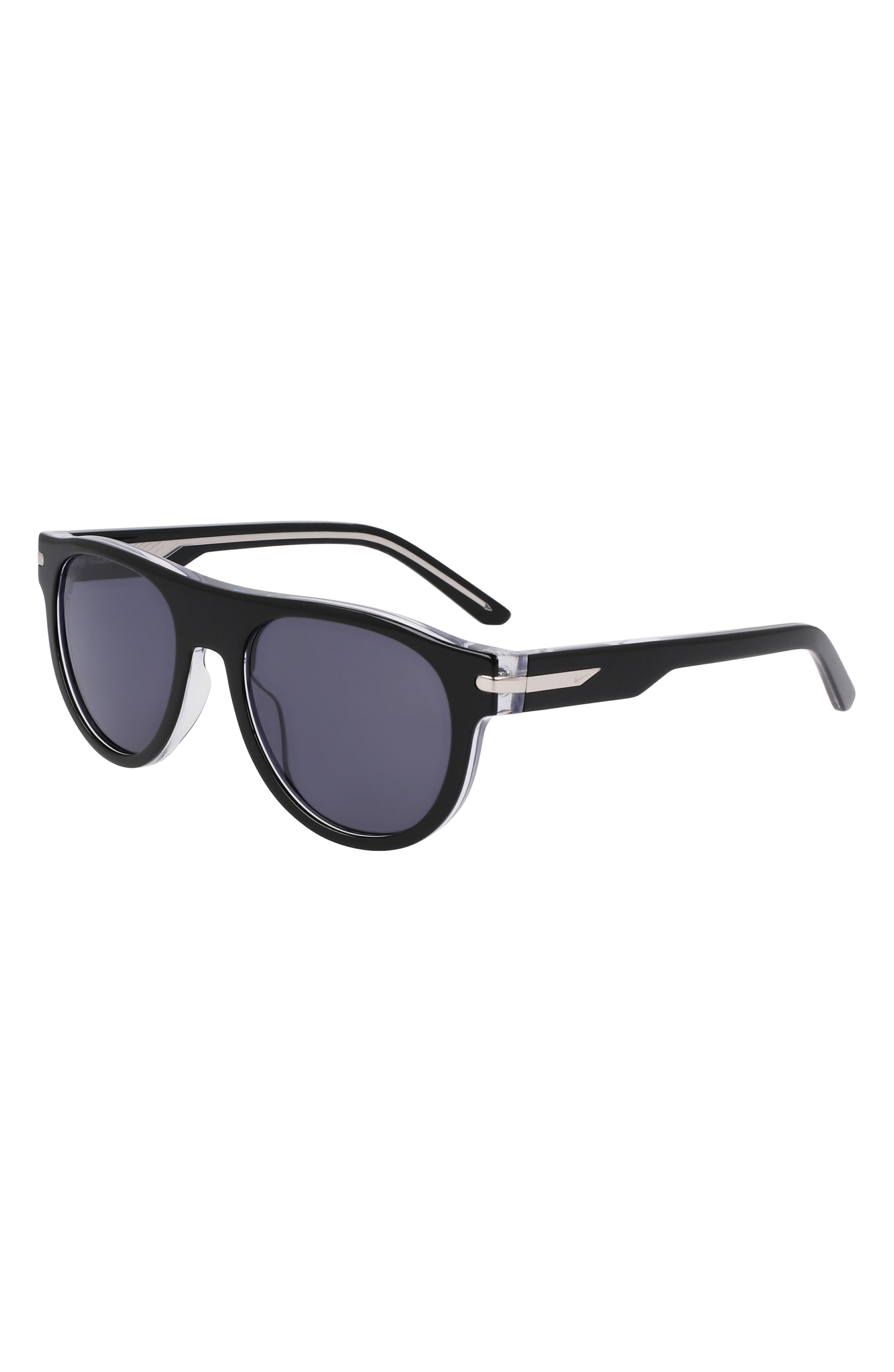 Nike Crescent III 54mm Round Sunglasses in Black /Grey at Nordstrom - 2