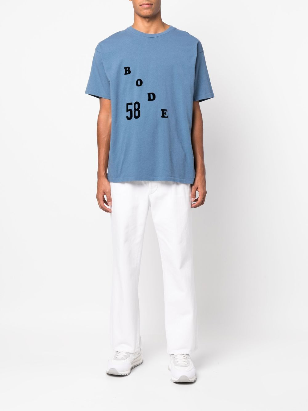flocked-logo cotton T-shirt - 2