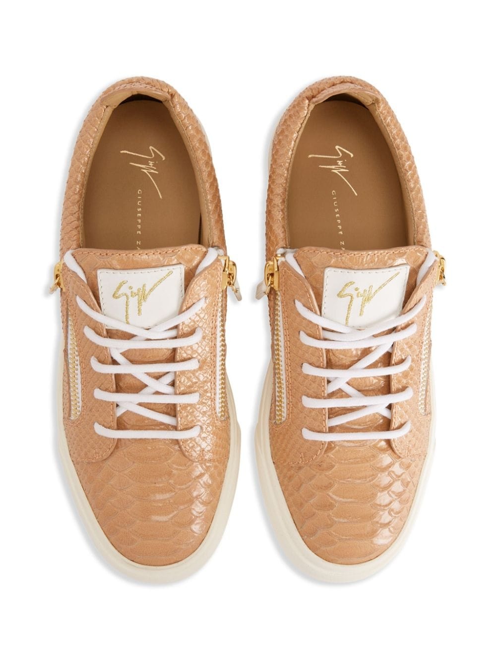 Gail snakeskin-effect leather sneakers - 4