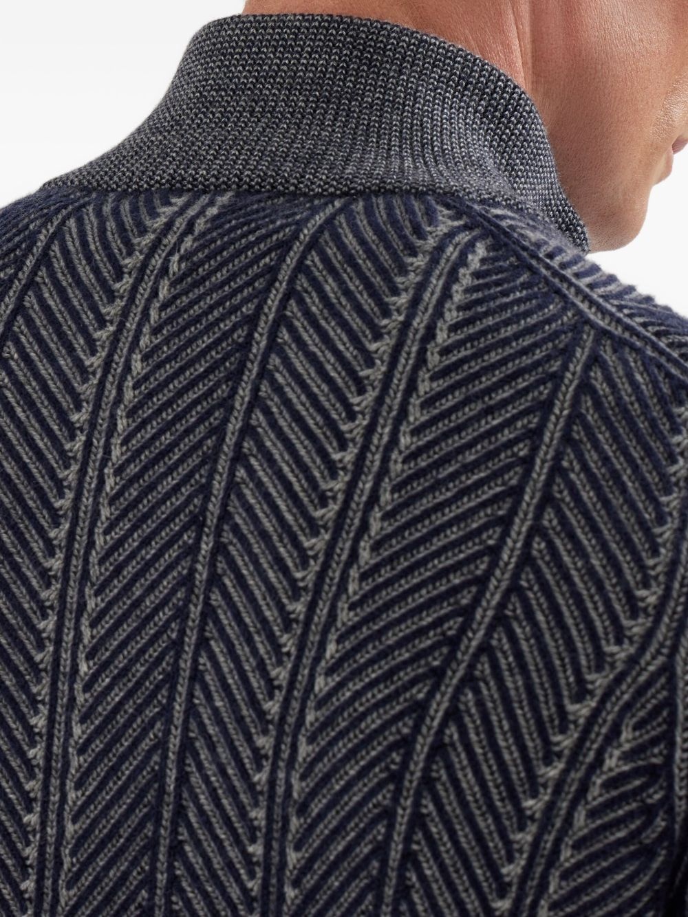 cashmere zip-up sweater - 5