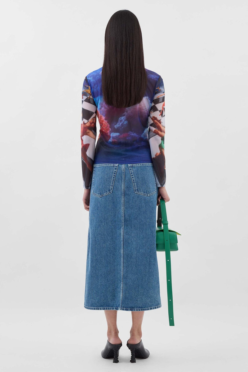 LONGSLEEVE SHEER TOP / Brigitte print 4