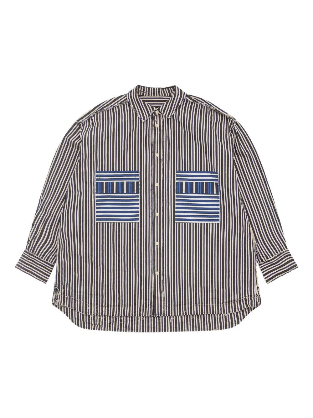 Hamnet striped patch-pocket shirt - 1