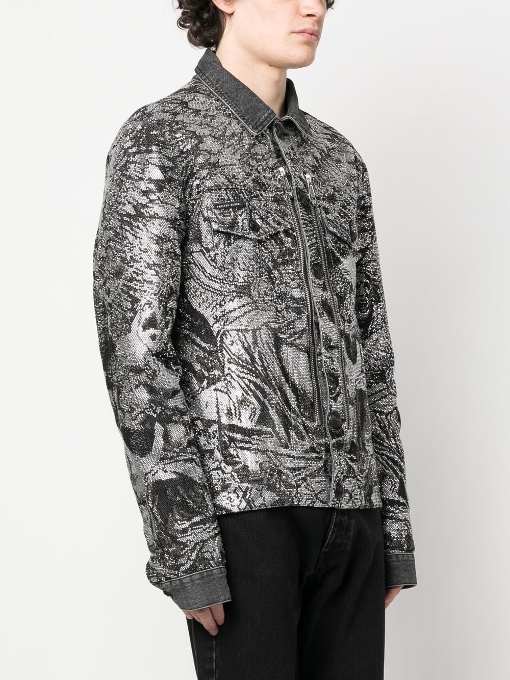 crystal-embellished jacket - 3