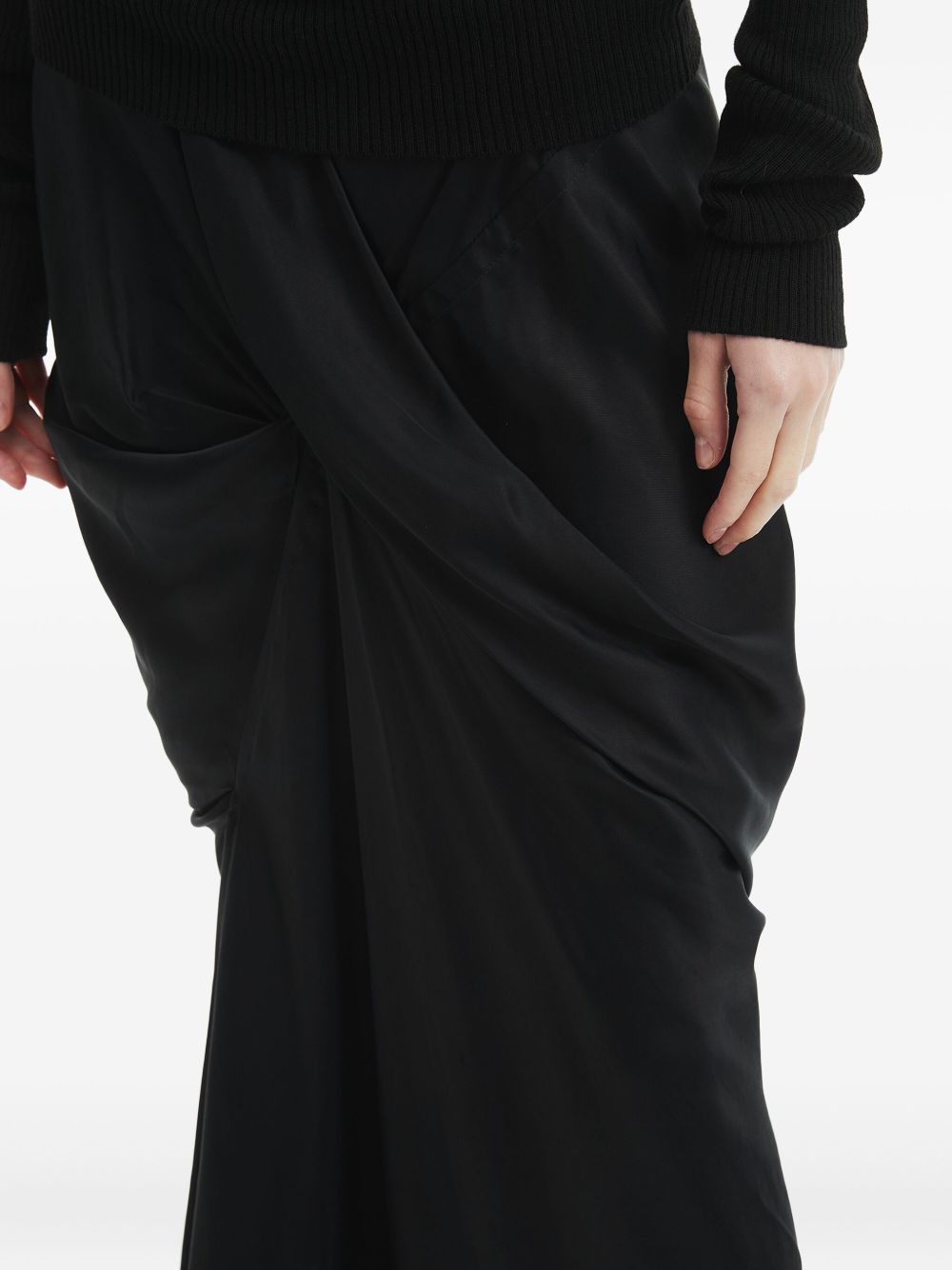 Seb draped asymmetrical midi skirt - 5