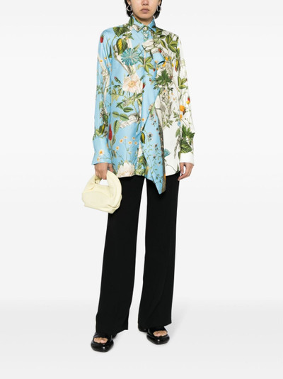Monse floral-print layered silk shirt outlook