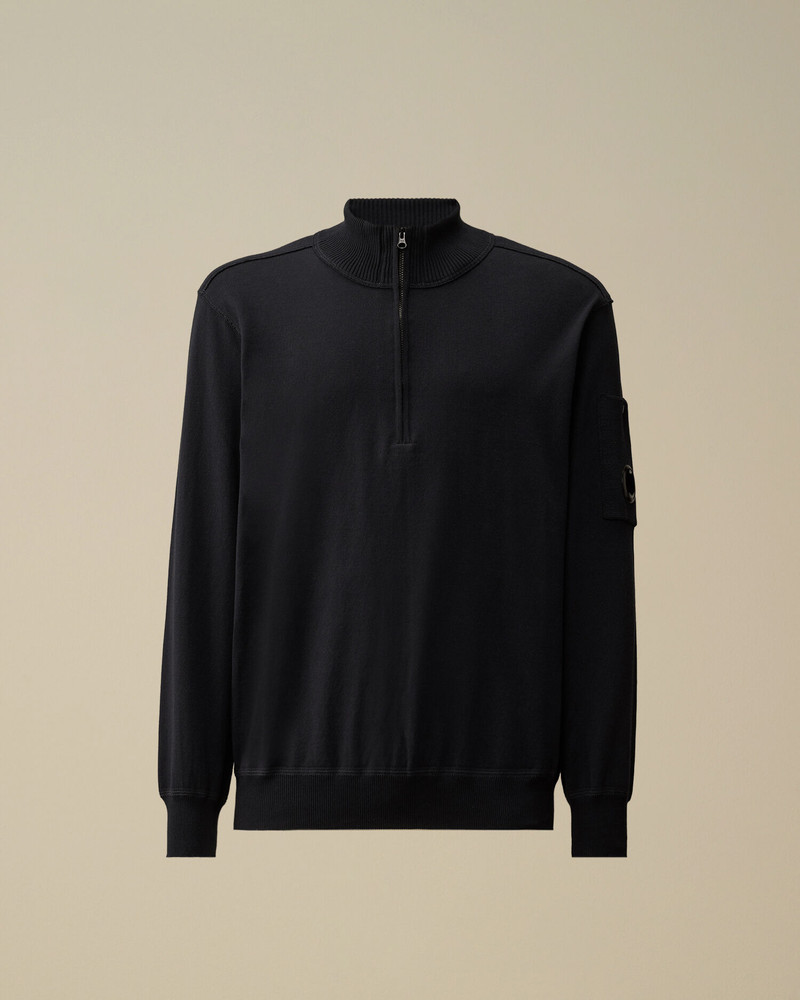 Cotton Sea Island Half Zip Lens Sweater 1